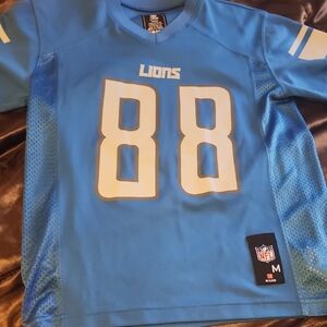 NFL Kids Blue Lions Jersey with White Accents